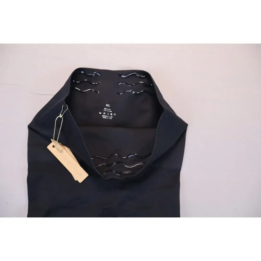 NEW Shapellx Black Tummy Control Slimming Shaping High Waisted Shorts Size M/L